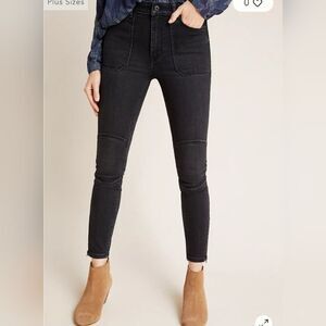 Pilcro and the Letterpress Ultra High Rise Denim Moto Leggings